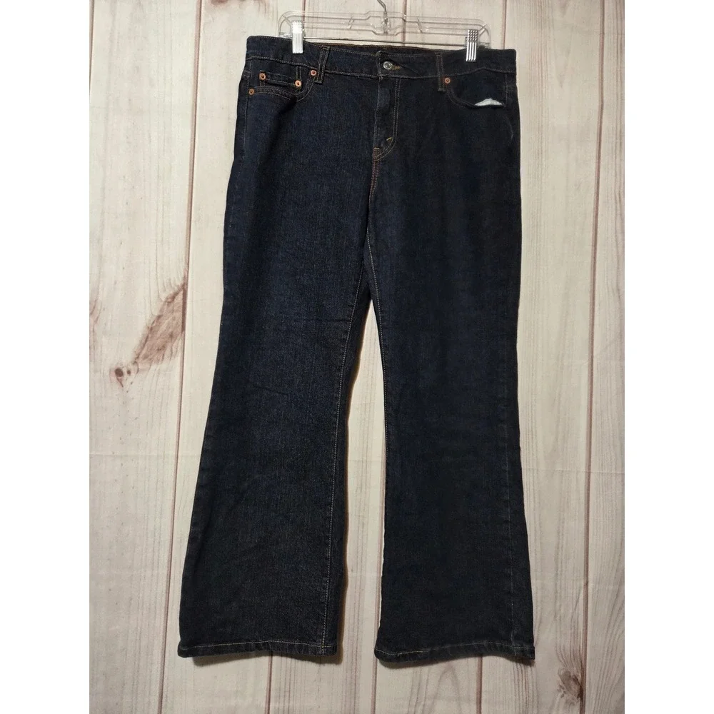 Levis‎ 515 Bootcut Jeans Womens 14S Dark Wash Stretch Denim Blue 14 Short